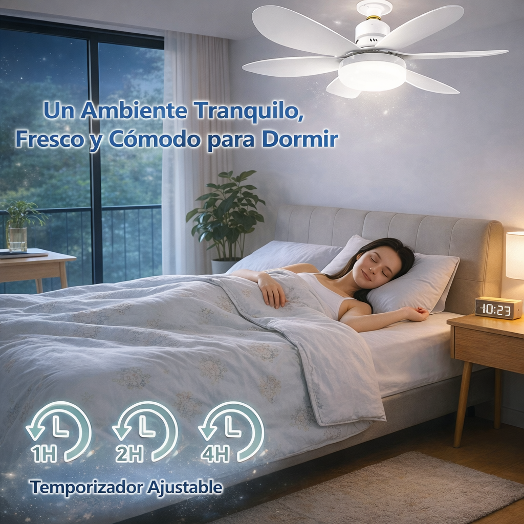 Ventiled™ | Ventilador Led 2 en 1 | Ahorra Luz | Instalación Fácil