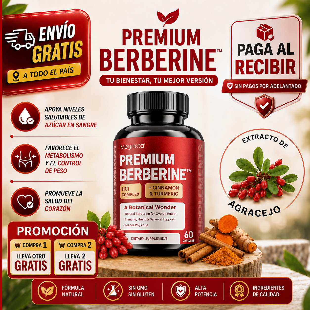 Premium Berberine™ | Control avanzado de glucosa e insulina