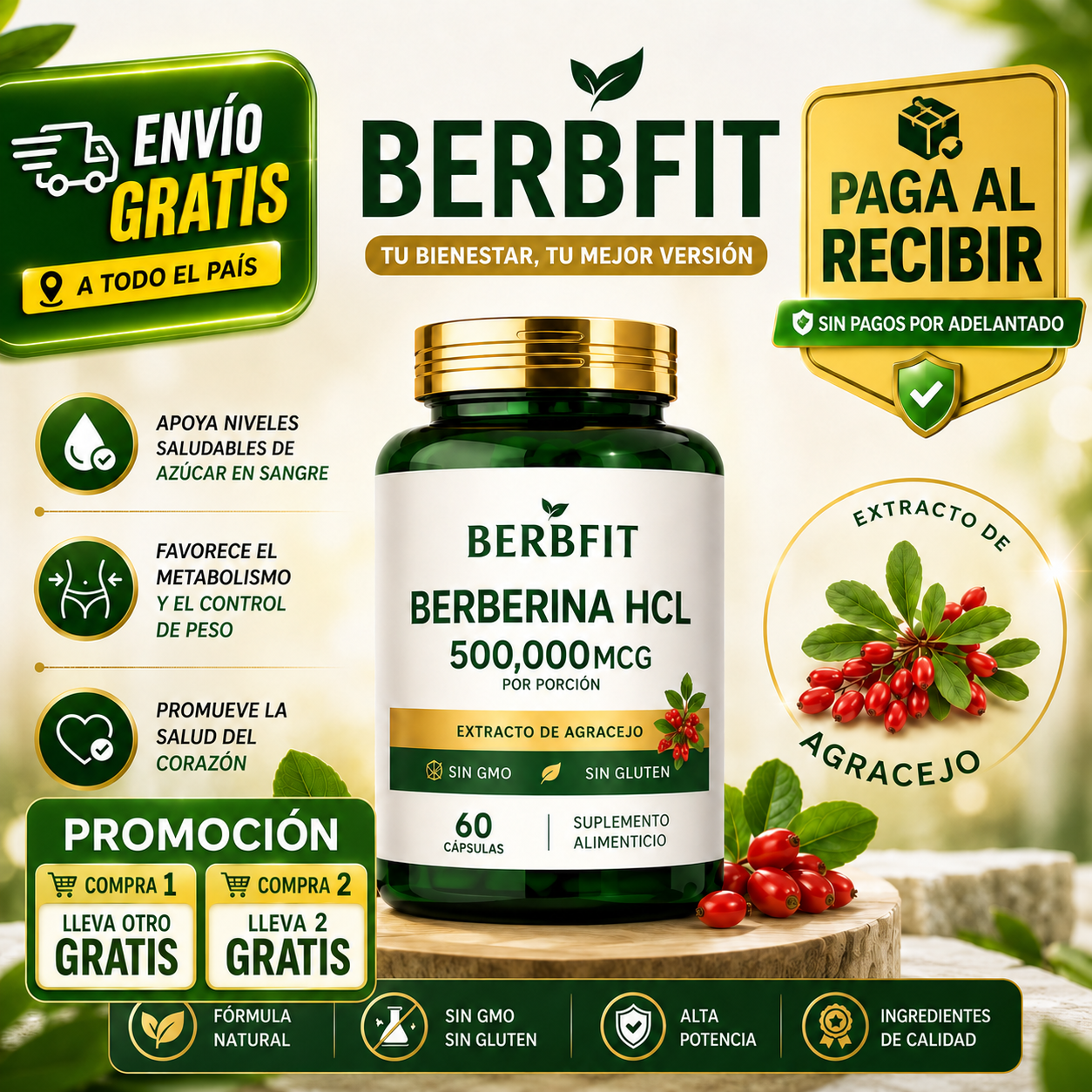 Glucora Berberina™ | Control Avanzado de Glucosa e Insulina