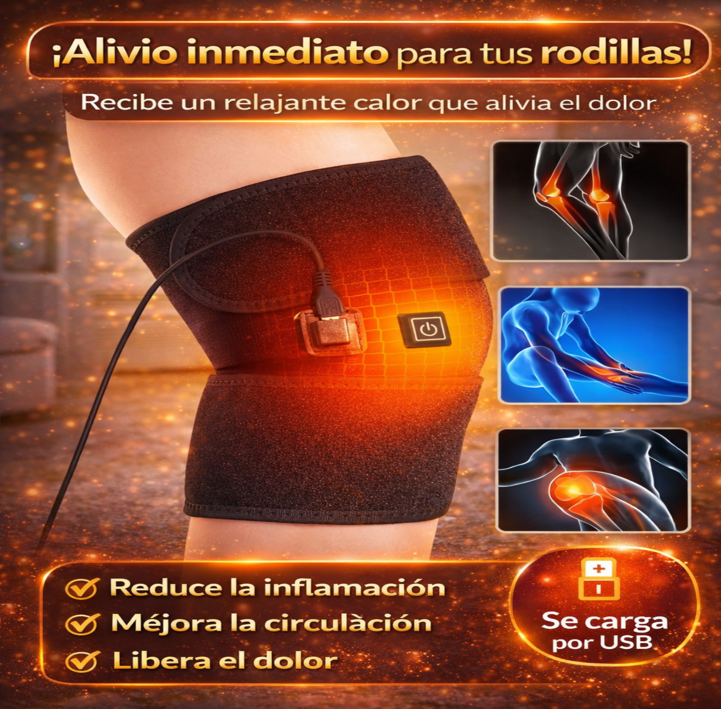 ThermoKnee – Rodillera térmica para alivio del dolor - Lleva 2 Paga 1