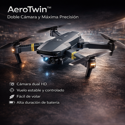 AeroTwin™ | Dron Camara Dual | Full Accesoríos