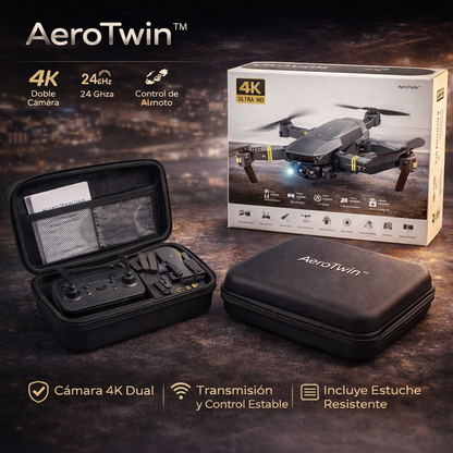 AeroTwin™ | Dron Camara Dual | Full Accesoríos