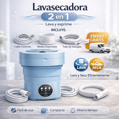 DryWash™ | Lavasecadora 2 en 1 | Lava y Seca