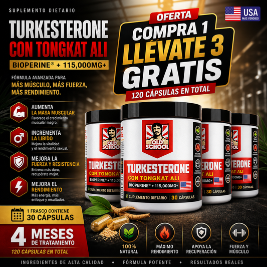 Turkesterone + Tongkat Ali | Deseo + Fuerza